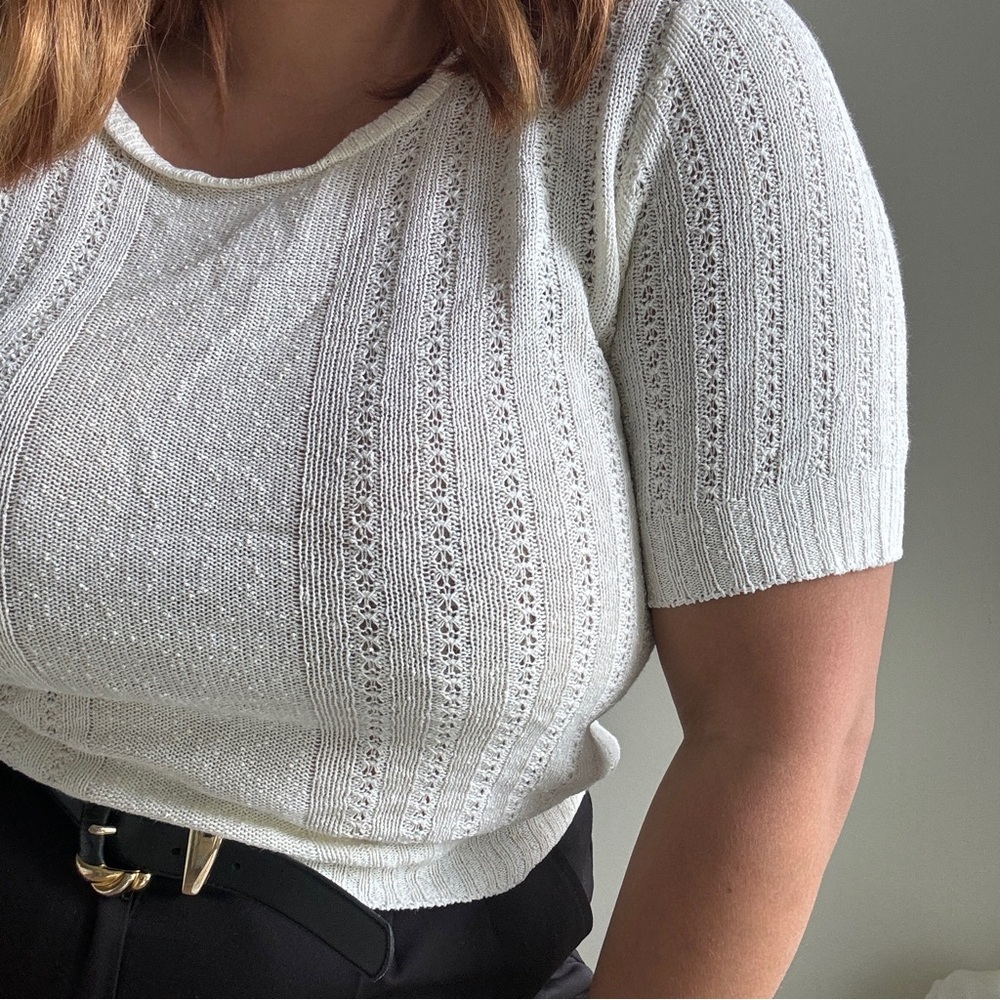 Vintage Knit Cream Shirt